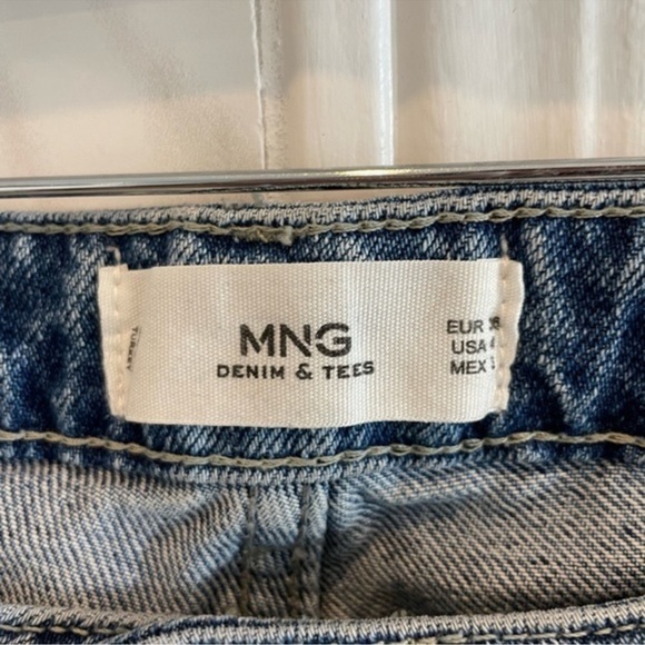 Mango Flared Snap Leg Cropped Wide Jeans - Picture 8 of 8